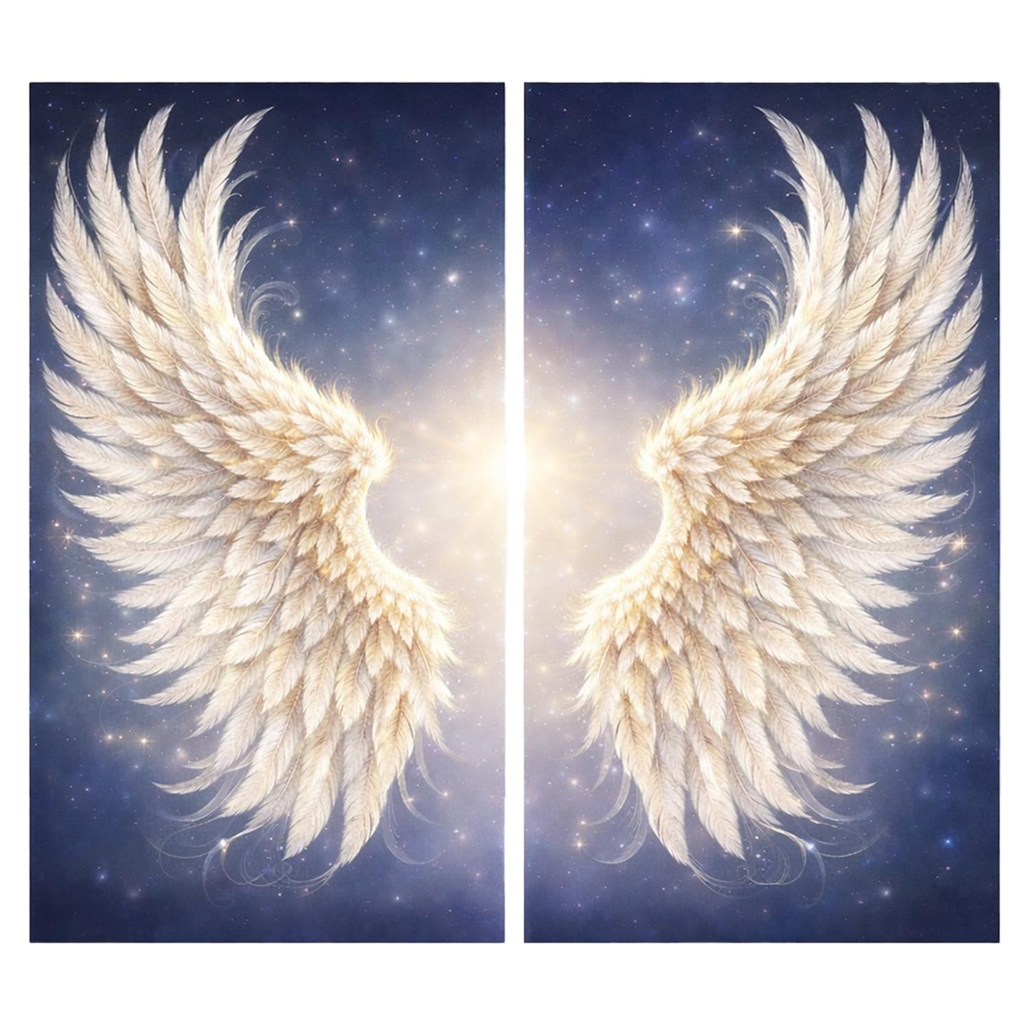 2-Panel Angel Wings Large Diamond Art Kit for Adults, Advanced Big Size Decor Gem Full Round Drill Diamond Painting Dots Art Kits for Shared Crafting & Home Decor 15.7 x 23.6 Inch Each Canvas