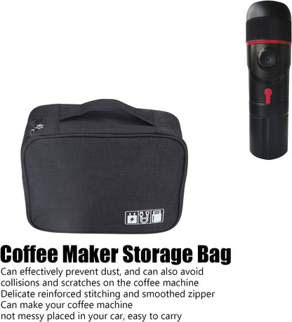 Portable Coffee Machine Storage Bag, Multifunctional Compartment Travel Bag for Handheld Coffee Machine