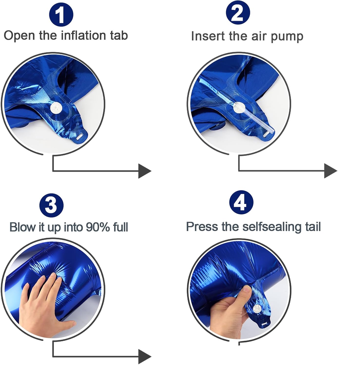 Number 3 Balloon - 40 Inch Night Blue - Perfect for 3rd Birthday Celebrations for All Ages