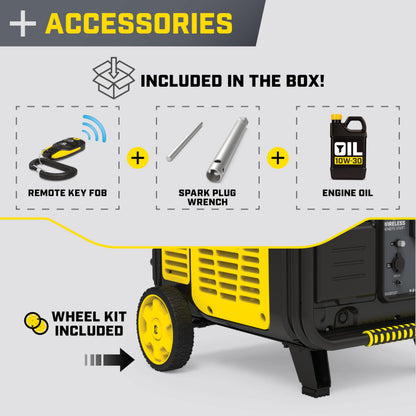 Champion Power Equipment 11,000-Watt Wireless Remote Start Home Backup Portable Inverter Generator with Quiet Technology and Free 3-Year Warranty