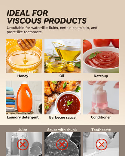 Moonshan Viscous Liquid Filling Machine 2-IN-1 Honey Filling Machine, Automatic Weight Bottle Filling Machine for Oil, Laundry Detergent, Gel, Honey, Sauce