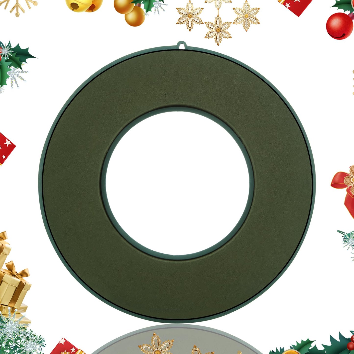 ZOFORTY 8PCS Floral Foam Rings 6 Inch Round Floral Wet Foam Ring Flower Arrangement Kit for Florist Wedding Foam Decoration, Green