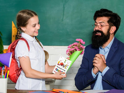 WALENGIF Teacher Valentine Day Card - Happy Valentine's Day Gifts for Teachers Cute Valentines Day Teacher Greeting Cards with Envelope Valentines Day Teacher Gift from Students Kids
