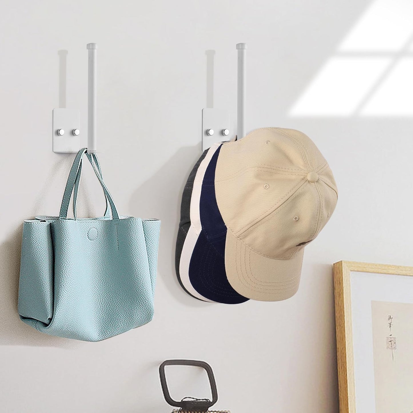 EASTTOWEST 3 Pack Hat Racks for Baseball Caps, Organizer Hangers for Wall, Door, Closet Storage