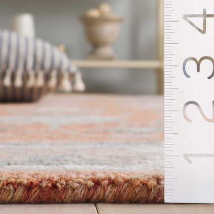 SAFAVIEH Area Rug 8x10 - Heritage Collection - Large - Rust & Ivory, Handmade Wool, Ideal for Living Room, Bedroom, Dining Space (HG125P)