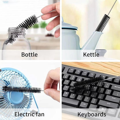 Multifunctional Pipe Cleaners Tool Set: Crevice Brushes, Pipe Tube Brush, Detailing Brush, and Gap Cleaning Brush for