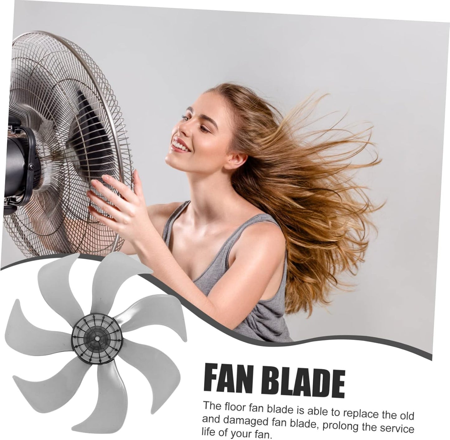 ABOOFAN Floor Fan Blade, Pedestal Fan, Mini Outdoor Fan, Leaves Ceiling Desktop Fan Blade Replacement, Universal Blades