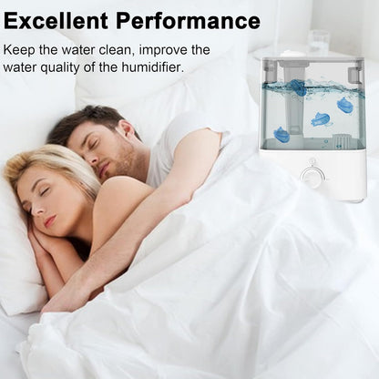 6-Pack Small Submarine Humidifier Tank Cleaner Blue, Purifies Water, Prevents Hard Water Build Up, Eliminates Odours
