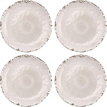 Supreme Housewares 4-Piece 6 Inch Melamine Dessert Plates, Small Serving Plates for Appetizer, Snack, Fruit, Side