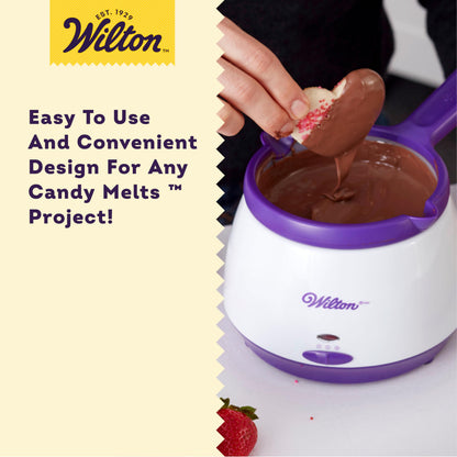 Wilton Candy Melts Candy Melting Pot - Melt Station for Chocolate & Fondue - Features Dishwasher-Safe Insert & Easy-Pour Spout - Fits on a Tabletop - 2.5-Cup Capacity