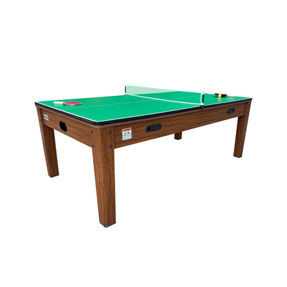RACK Luxor 7.5-Foot 4-in-1 Multi-Game Swivel Billiard/Pool Table (Green Felt Without Bench) – Pool Table, Table Tennis, Air Hockey & Dining Table – Portable Multi Game Table for Adults & Kids