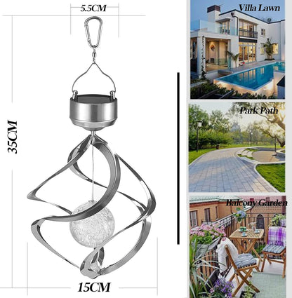 Color Changing Solar Hanging Lamp - Sparkling Crystal Ball for Gardens and Lawns