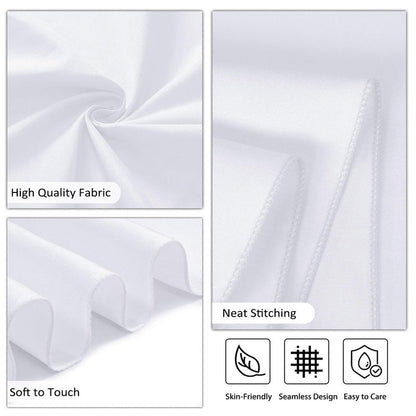 Heneger 8 Pack White Round Tablecloth 120 Inch White Table Cloth Stain and Wrinkle Resistant Reusable and Washable Polyester Fabric Table Covers for Buffet Wedding Party and Banquet