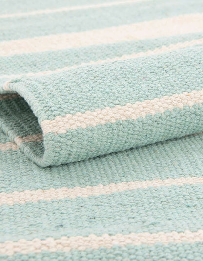 Unique Loom Chindi Cotton Collection Area Rug - Sophie (10' x 14' 1" Rectangle, Aqua and White)