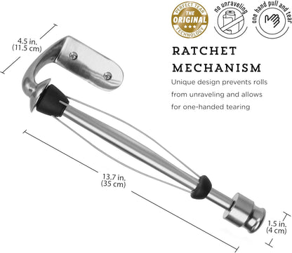 14-Inch, Kamenstein Perfect Tear Wall Mount Paper Towel Holder, Patented Design for One-Handed Use, Rounded Finial