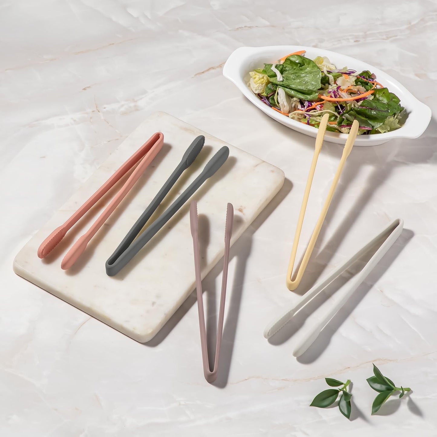 carrotez Silicone Cooking Kitchen Tongs, Anti-Slip,Non-Scratch Serving Tongs 9.25 Inches - Dark Gray