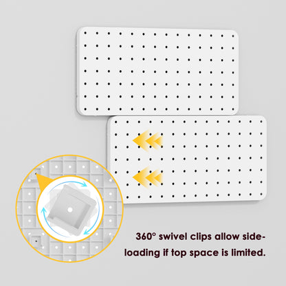 DAIMOT Pegboard Combination Kit - Pegboards and Accessories Modular Hanging for Wall Organizer, Crafts Organization, Ornaments Display, Nursery Storage, Peg Board (2)