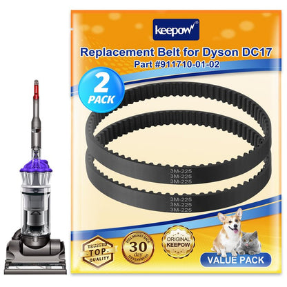 KEEPOW DC17 Replacement Belt Part 911710 01 02 Compatible with Dyson DC17 Animal Absolute Vacuum Cleaner, 4 Pack