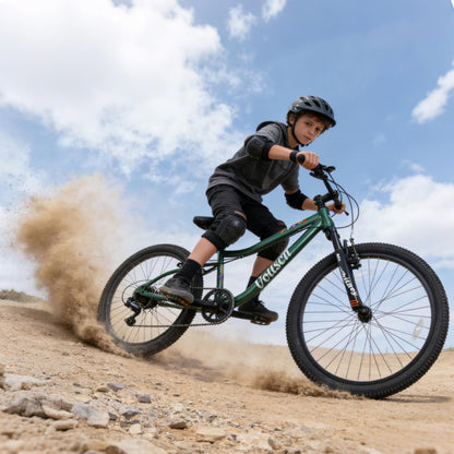 vollsch 24 Inch Kids Mountain Bike for 9-15 Years Old Boys Girls Teens 6-Speed Child MTB Bicycle with Front Suspension Fork, Dark Green