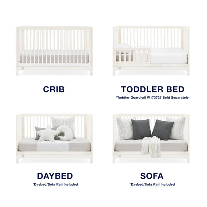 babyGap Wren 4-in-1 Convertible Crib by Delta Children - Greenguard Gold Certified, Antique White