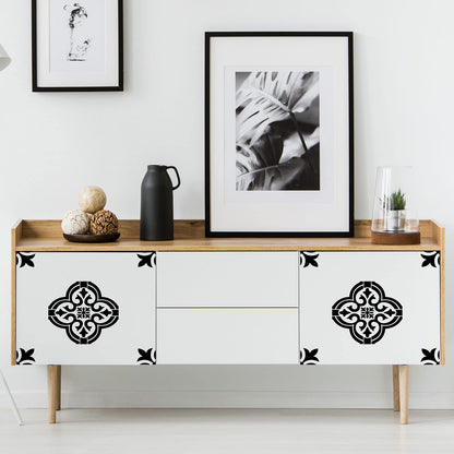 Mandala 6 Pieces Reusable Tile Stencil 12 x 12 Inches Wall Templates Tile Pattern Stencil Mandala Drawing Templates for DIY Scrapbooks Wall Floor Home Decors