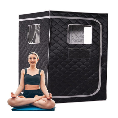 XQZMZSCP Fast Heating Home Sauna, Portable Steam Sauna Tent, 2 Person Sauna Tent Full Size Double, Sauna Tentull Body Home Spa (Champagne Gray)