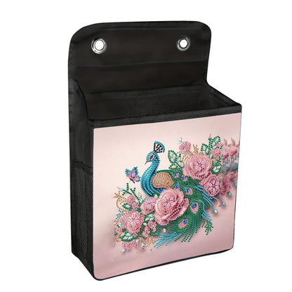 Diamond Painting Storage Organizer Kit with Beautiful Pattern Design Round and Special Shape Diamond Art Kit，Door Hanging Holder Suitable for Storing Small Items, Foldable Wall Pouch Without Hooks