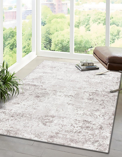 Unique Loom Eos Collection Area Rug - Borealis (10' x 13' Rectangle, Stone Gray/ Ivory)