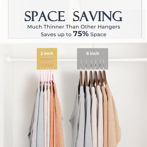 HOUSE DAY Pink Velvet Hangers - Premium Non-Slip Felt Clothes Hangers | 120 Pack, Durable & Space-Saving