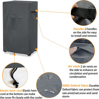 Heavy Duty Waterproof Evaporative Cooler Cover for MC26A, 21"L x 15"W x 32"H Swamp Evaporative Cooler Cover, Grey