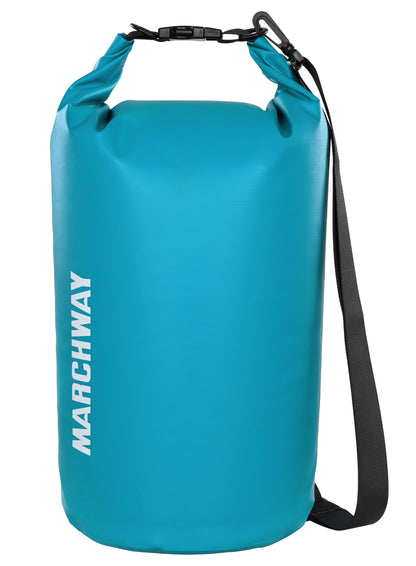 MARCHWAY Floating Waterproof Dry Bag Backpack 5L/10L/20L/30L/40L, Roll Top Sack Keeps Gear Dry for Kayaking, Rafting, Boating, Swimming, Camping, Hiking, Beach, Fishing (Teal, 10L)
