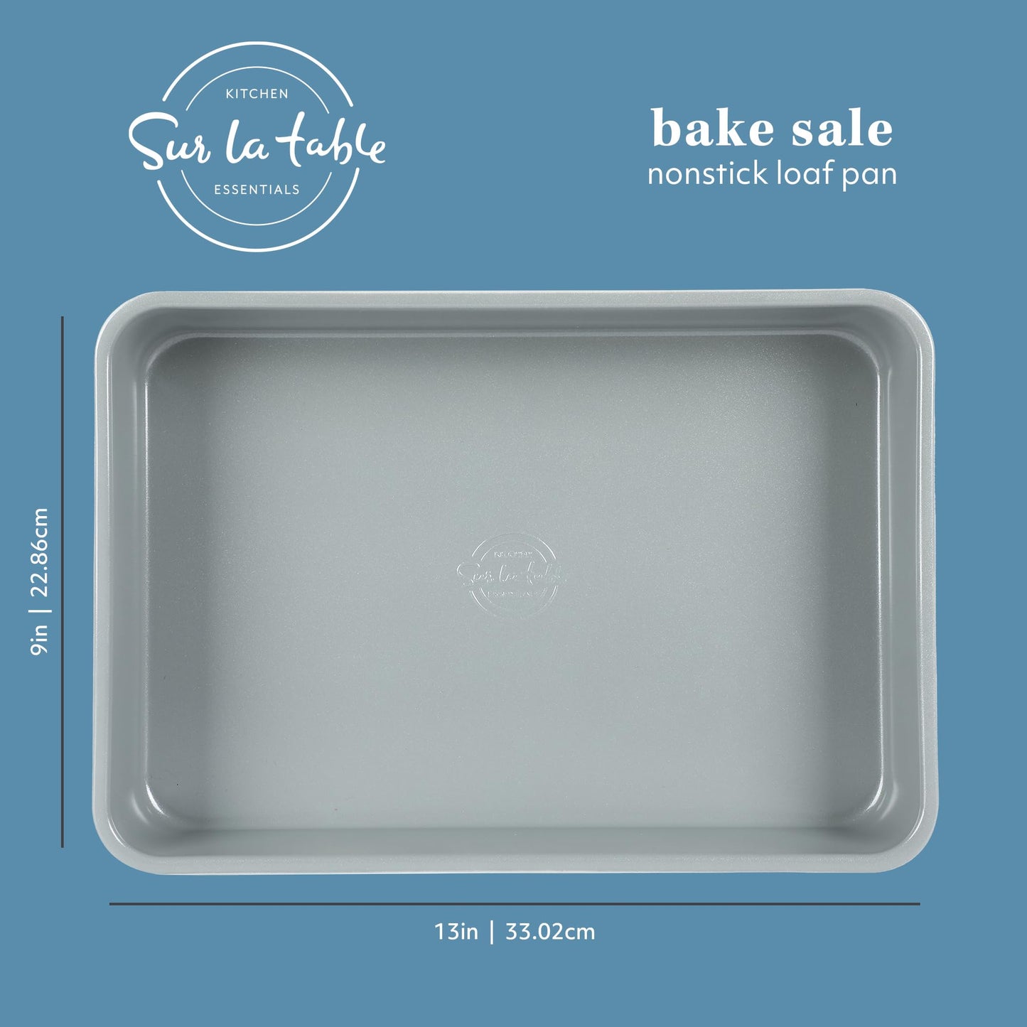 Sur La Table Kitchen Essentials Bake Sale 9 X 13 Inch PFOA, PFAS, PTFE Free Nonstick Roaster/Cake/Baking Pan - Linen White