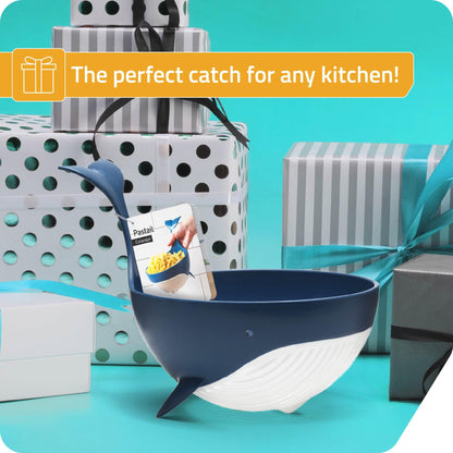 Peleg Design Pastail Medium Pasta Colander – Fun Whale-Shaped Plastic Colander for Draining Pasta, Vegetables, and Fruit. Fun kitchen gadgets. Cute kitchen gift.