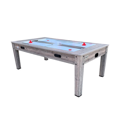 RACK Luxor 7.5-Foot 4-in-1 Multi-Game Swivel Billiard/Pool Table (Blue Felt Without Bench) – Pool Table, Table Tennis, Air Hockey & Dining Table – Portable Multi Game Table for Adults & Kids