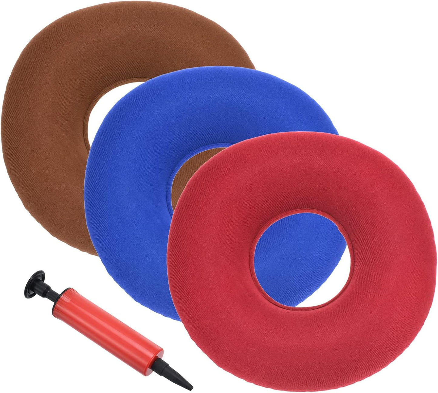 PATIKIL Portable Inflatable Seat Cushion, Donut Chair Pillow with Pump for Home, Office, and Car Use