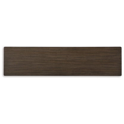 Signature Design by Ashley Hannodream Contemporary Sofa Table with Solid Wood Frame, Warm Brown