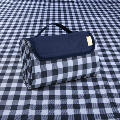 K Y KANGYUN Outdoor Picnic Blankets, Extra Large Beach Blanket, Foldable Lightweight Waterproof Sand Mat, Picnic Blanket 80" x 60" for Beach Camping Hiking Park Patio (Dark Blue, 80x60 inch)