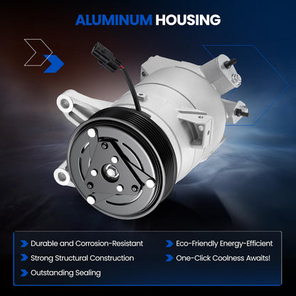 SYKRSS 68671 Air Conditioning A/C Compressor with Clutch Compatible with Nissan Maxima Murano 2009-2014 3.5L, Compatible with Nissan Pathfinder 2013-2015 3.5L, for Quest 2011-2015 3.5L V6 GAS