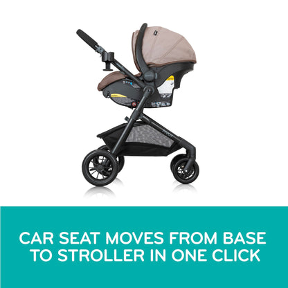 Evenflo Pivot Modular Travel System with LiteMax Preemie and Infant Car Seat (Dusty Rose Pink)