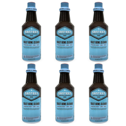 Santeen Professional Toilet Bowl Cleaner – 6 Pack (32oz Bottles) – Heavy Duty Rust, Lime & Scale Remover – Restores Porcelain Finish – Industrial Strength Stain Dissolver