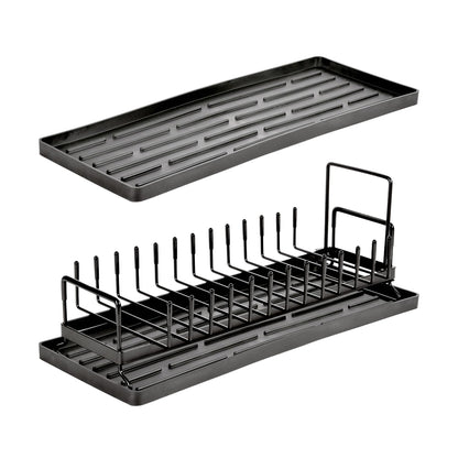 kowiofame Cup Drying Rack Dish Drying Water Bottle Dryer Rack Long Kitchen Sink Counter Drainer Over Tray Plate Forks Glass Cups Spoons Organizer