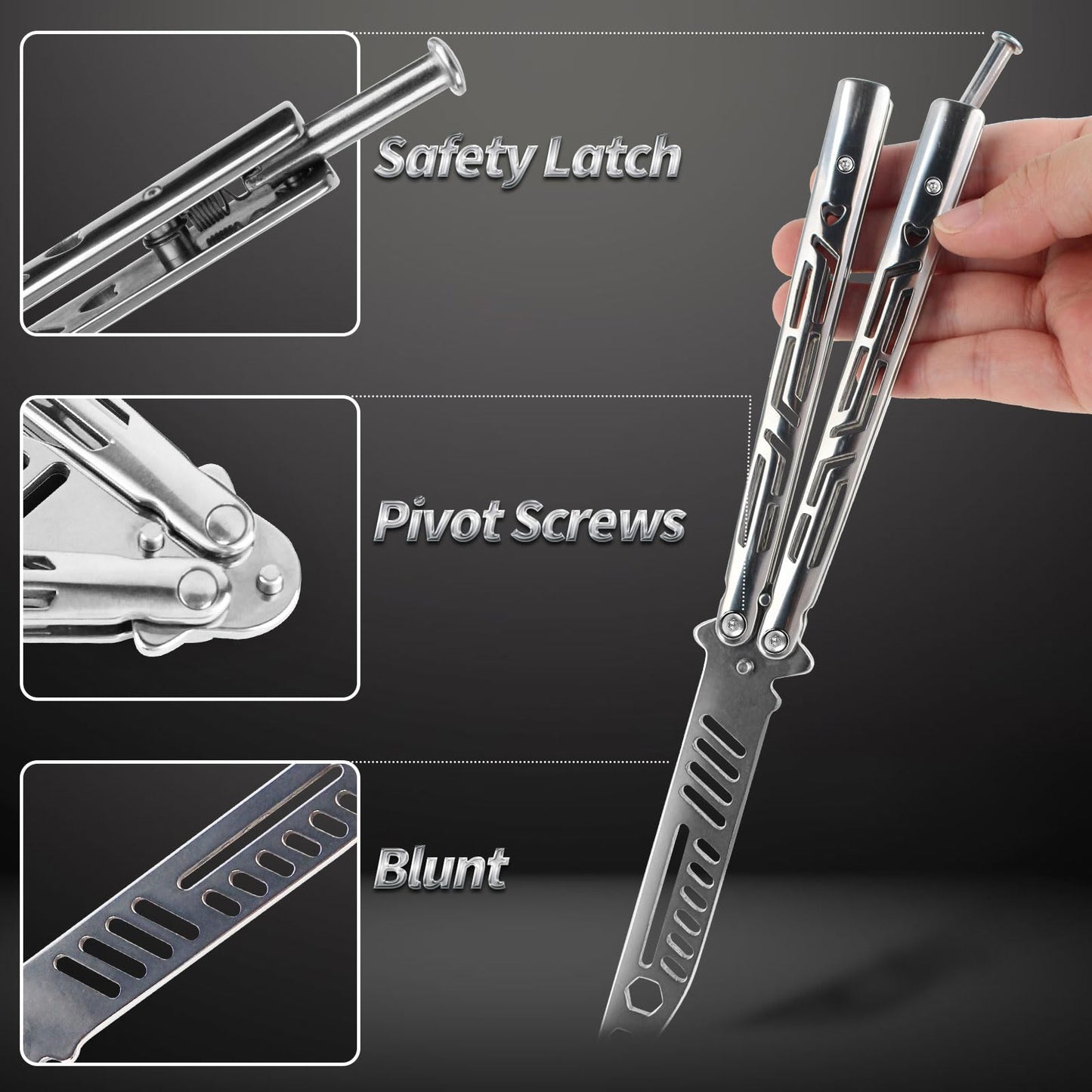 CIXIZUIJIA Stainless Steel Foldable Tool with Silvery Finish – Durable and Easy to Use for Everyday Handling