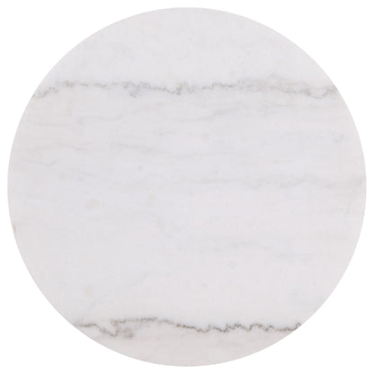 Coaster Home Furnishings - Jason - Wood and Metal - 3-Piece Coffee Table Set with Marble Tops, Reeded Drum Bases, and Gold Ring Accents - Living Room - Greige and White Marble - 711418-S3
