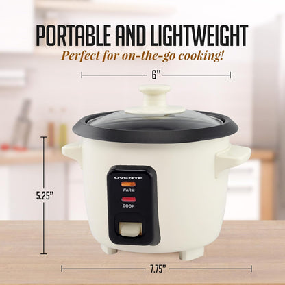 OVENTE Electric Rice Cooker, Non-Stick Aluminium Pot, Automatic Keep Warm, 4-Cup Cooked Rice