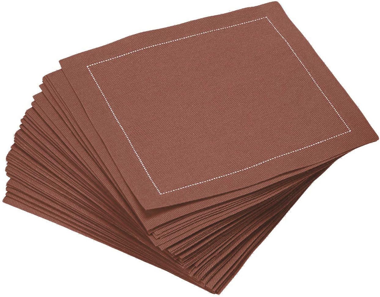 Five Star Napkins Luxury Cotton Cloth Cocktail Napkins - Disposable Bar Napkins, Party Napkins, 4.5" x 4.5" - 50 x