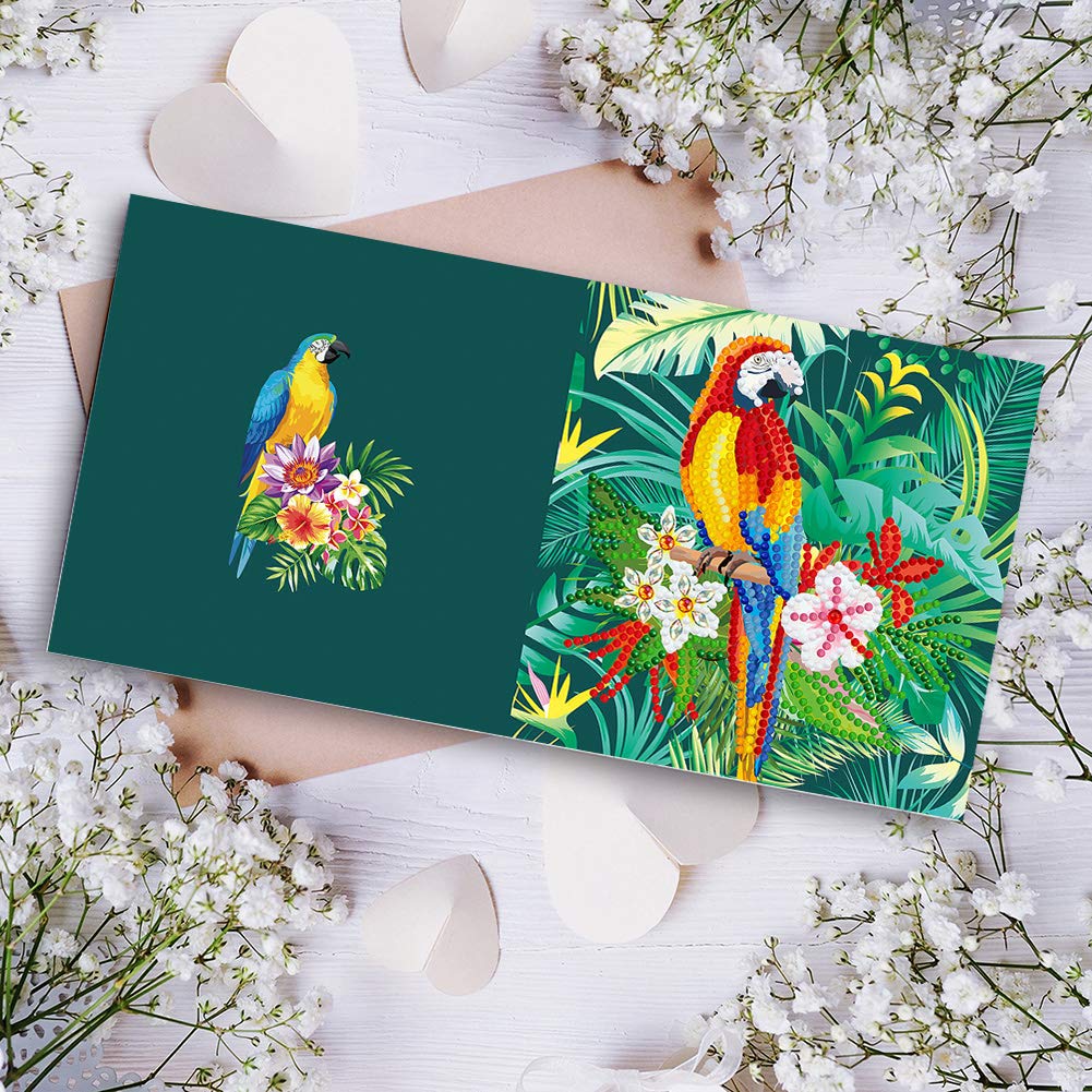 ycyingcheng 5D Diamond Painting Greeting Cards, 12 PCS DIY Rhinestone Art Greeting Card for Holidays Festival Craft Your Girlfriend Birthday Christmas Cards Handmade Gift(GC C001)