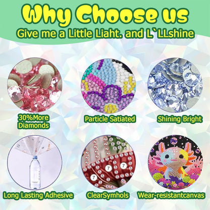 ICYANART 4 Pack Cat Diamond Art Kits for Kids Cute Diamond Art Painting for Kids Ages 6-8-12 Gem Art for Gifts and Home Wall Decor 7x7inch