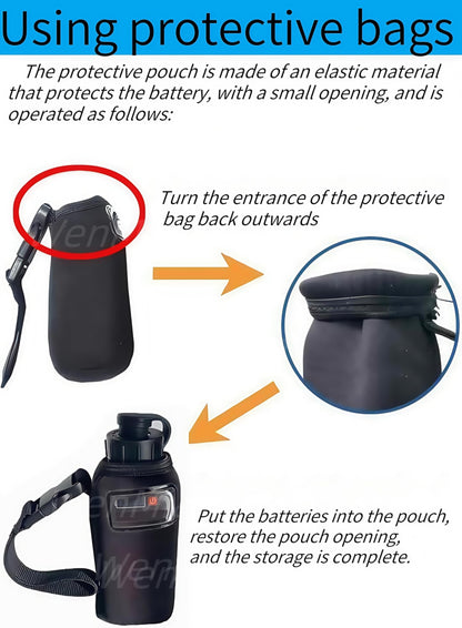 WenMia 14.8V Super Mini Electric Fishing Reel Battery IP68 Waterproof Aerospace Aluminum Body Compatible for Daiwa and Portable Design (New5000mAh-Blue)