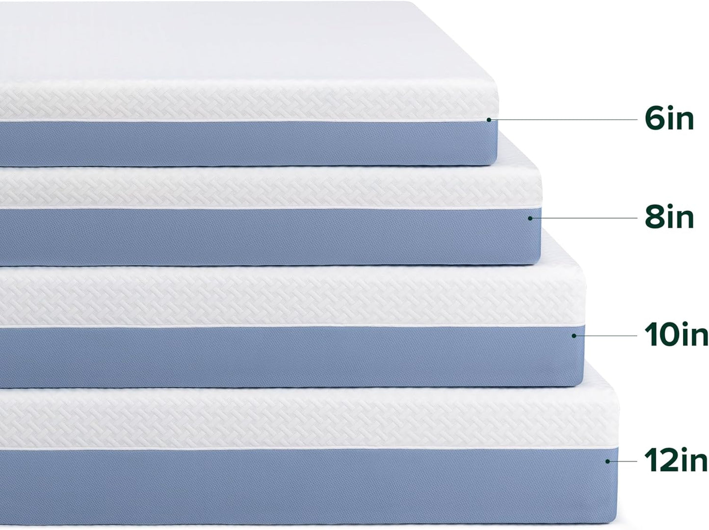 Zinus 8 Inch Queen Memory Foam Mattress - Cooling Comfort, Fiberglass-Free, Medium Feel, Safe Materials