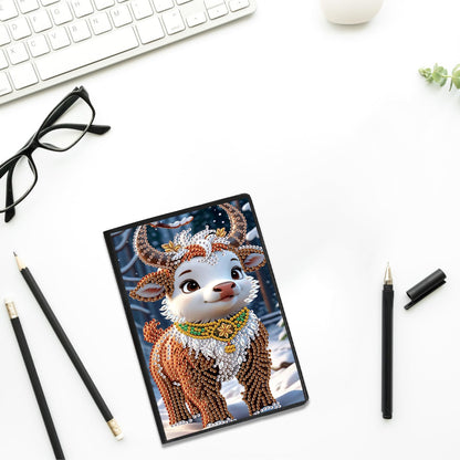JZHYOAN Dairy Travel Drawing Message Art Notebook for Adult Diamond Painting Blank Notebook Kits DIY Special Shape Diamond Art Note Book Cross Stitch Mosaic Notepad for Office Work Desk Decoration